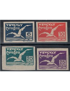 URUGUAY 1926 Ordinary set, airmail 4v MH*