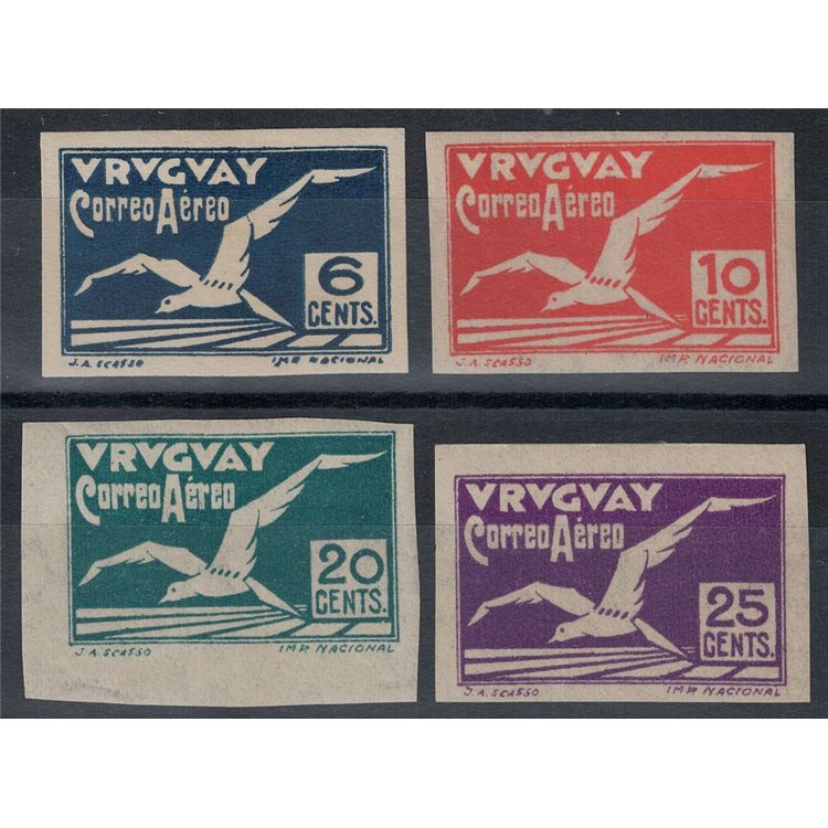 URUGUAY 1926 Serie ordinaria, posta aerea 4v MH*
