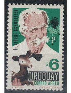 URUGUAY 1967 Albert Schweitzer 1v MNH**