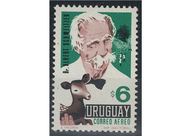 URUGUAY 1967 Albert Schweitzer 1v MNH**
