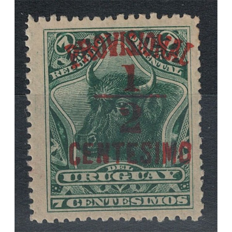 URUGUAY 1898 Provisional set ½c MNH**