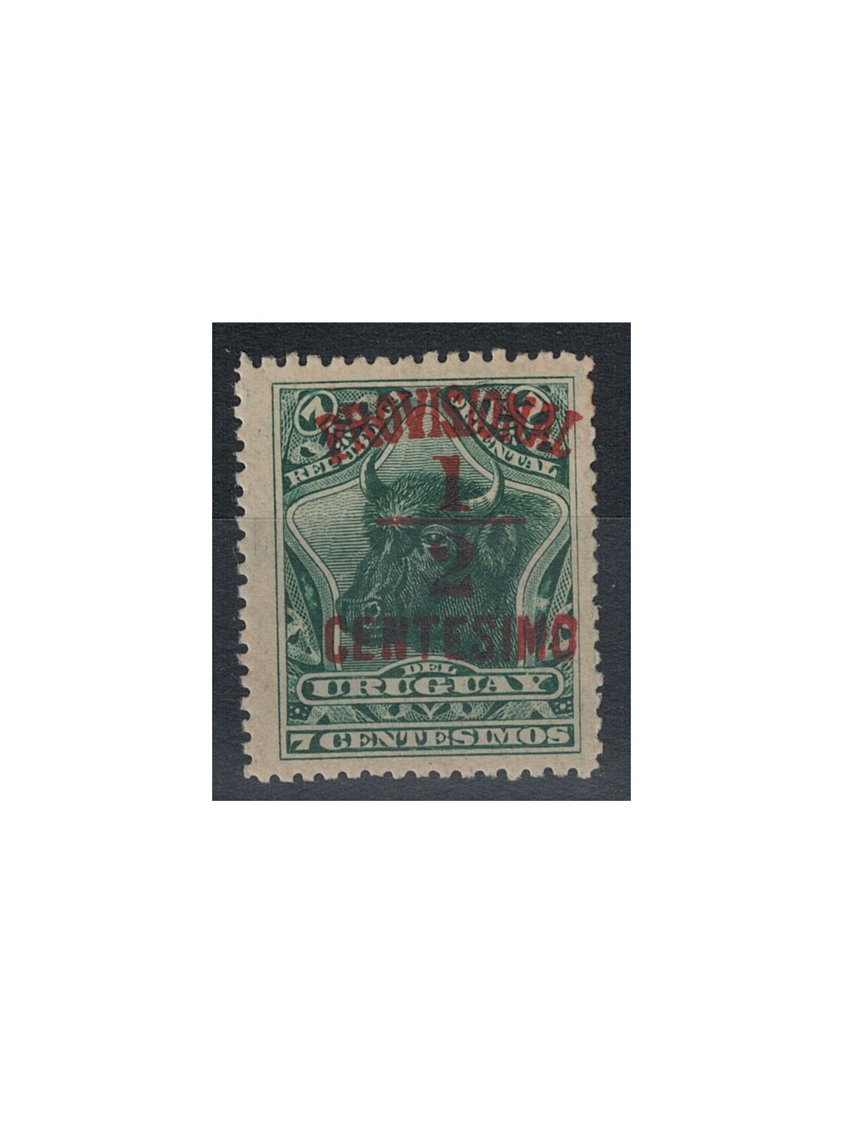 URUGUAY 1898 Serie provvisoria ½c MNH**