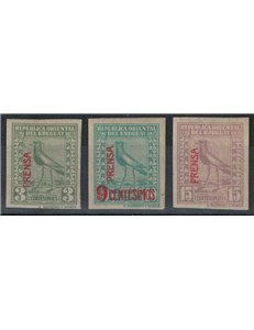 URUGUAY 1926 Newspaper Stamps 3v MH*