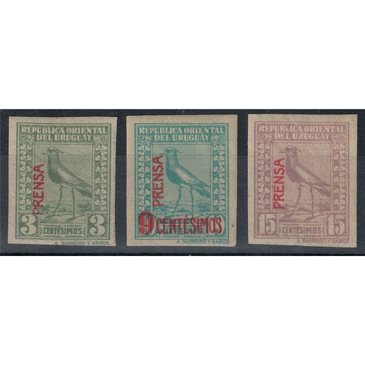 URUGUAY 1926 Newspaper Stamps 3v MH*