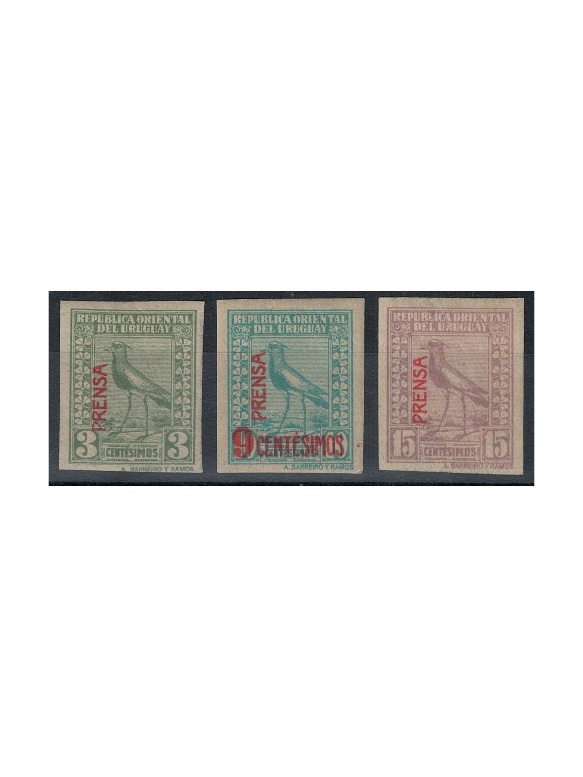 URUGUAY 1926 Newspaper Stamps 3v MH*