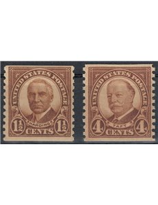 USA 1930 Effigi dei Presidenti Hardins e Taft (da bobina) 2v MNH**