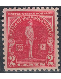 USA 1930 Battle of Braddock's Field MNH**