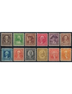 USA 1932 George Washington 12v MNH**