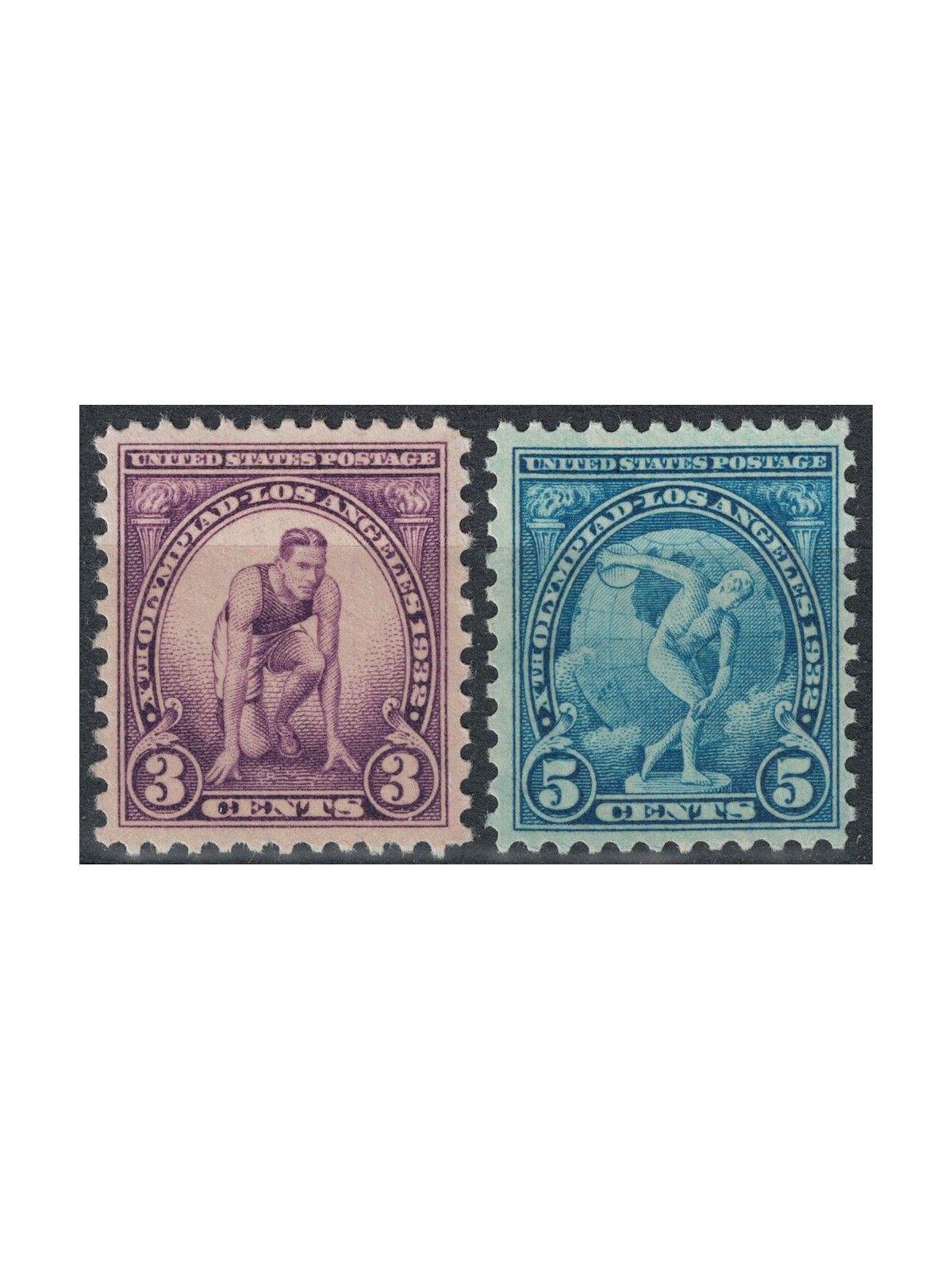 USA 1932 Los Angeles Olympics 2v MNH**