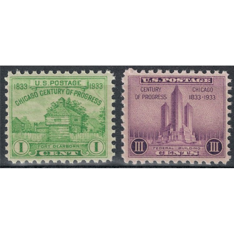 USA 1933 Chicago Exposition 2v MNH**