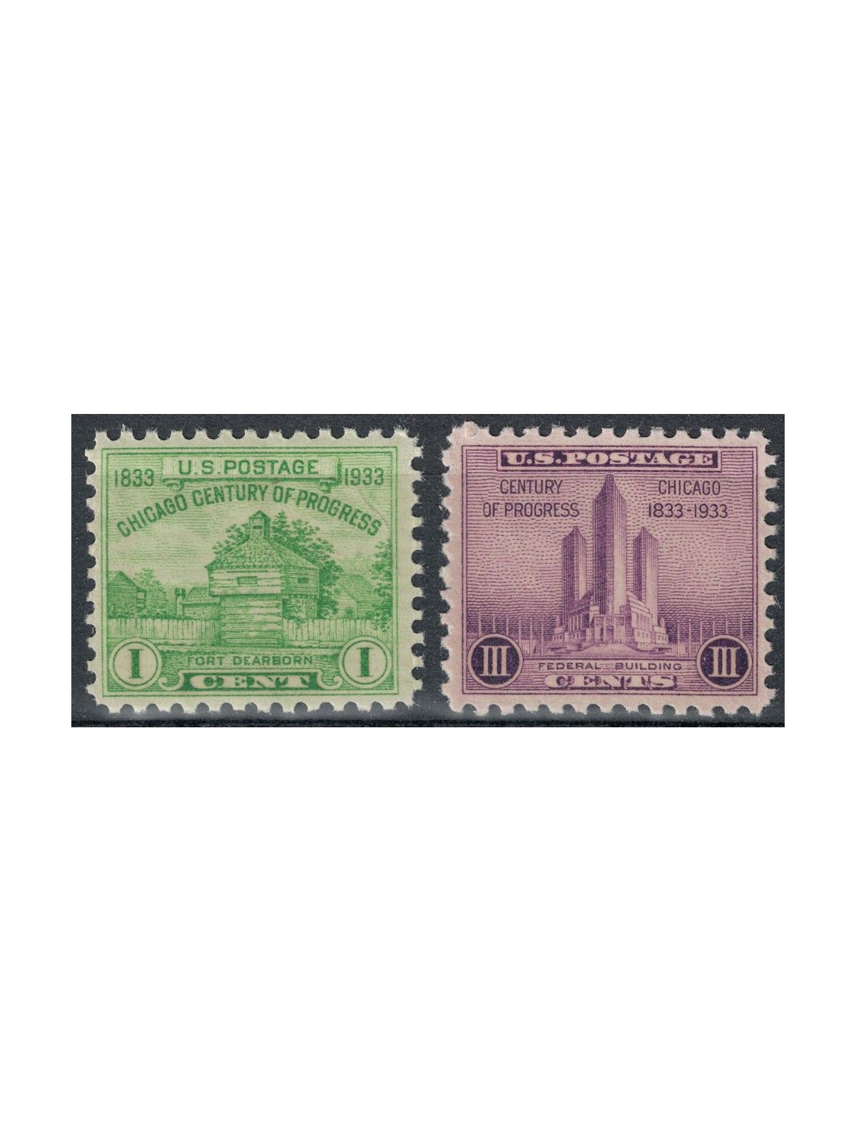 USA 1933 Chicago Exposition 2v MNH**