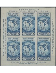 USA 1933 Spedizione antartica BF MNH**