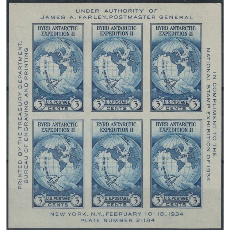 USA 1933 Spedizione antartica BF MNH**