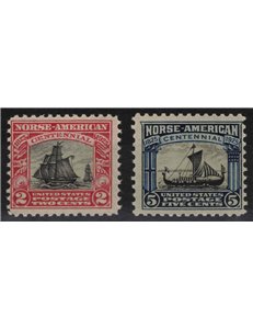 USA 1925 Emigranti norvegesi 2v MNH**