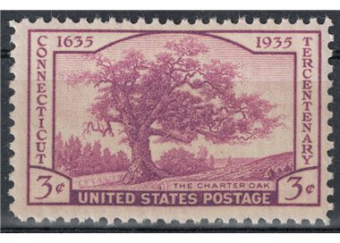 USA 1935 Centenario del Connecticut MNH**
