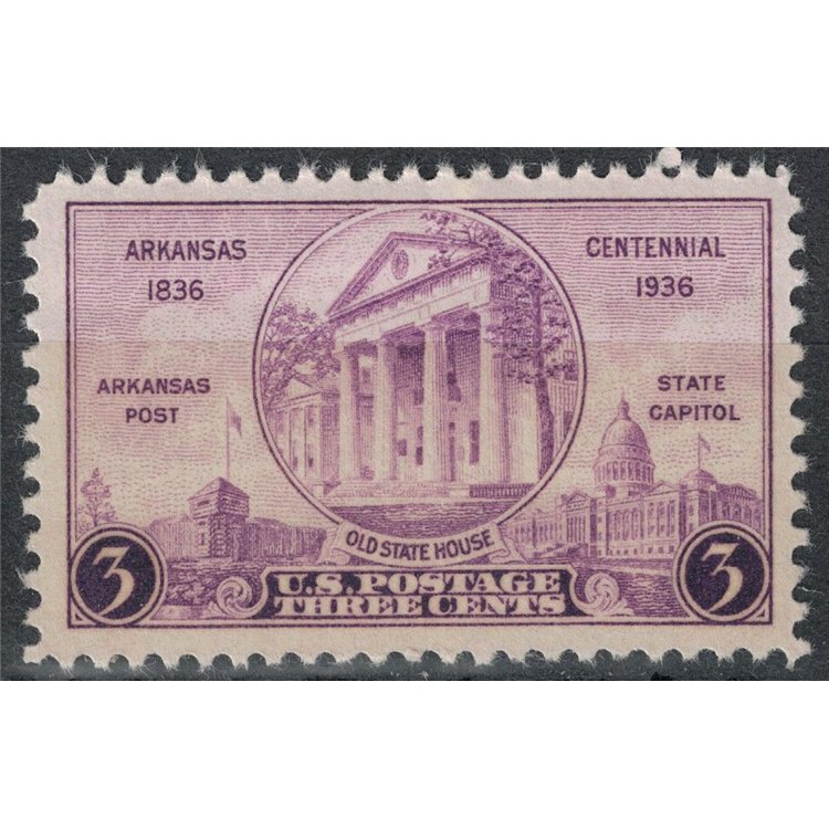 USA 1936 Centennial of the State of Arkansas MNH**
