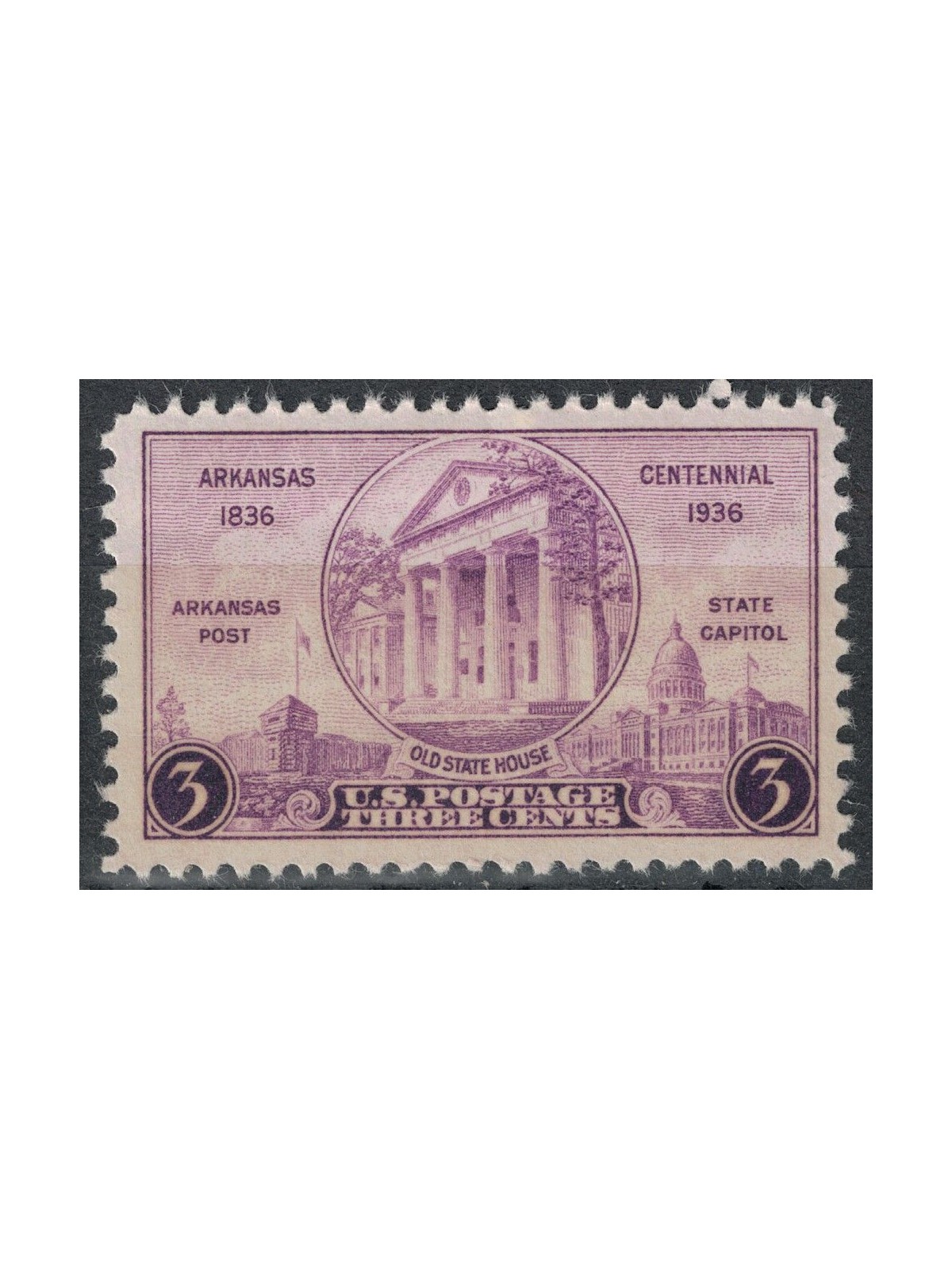 USA 1936 Centenario dello Stato dell'Arkansas MNH**