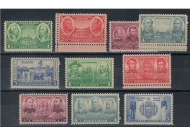 USA 1936-37 Esercito e Marina 10v MNH**