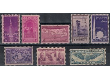 USA 1939 Annata completa 8v MNH**