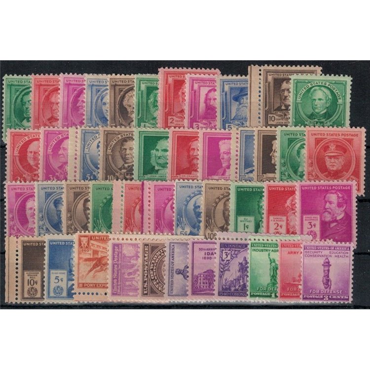 USA 1940 Annata completa 44v MNH**