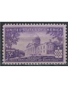 USA 1941 Ammissione del Vermont nella Confederazione MNH**