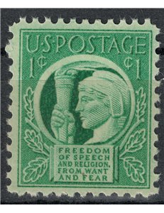 USA 1943 Symbol of Freedom MNH**