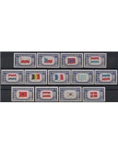 USA 1943-44 Flags of Occupied Countries 13v MNH**