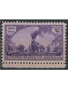 USA 1944 Anniversary of the Transcontinental Railroad MNH**