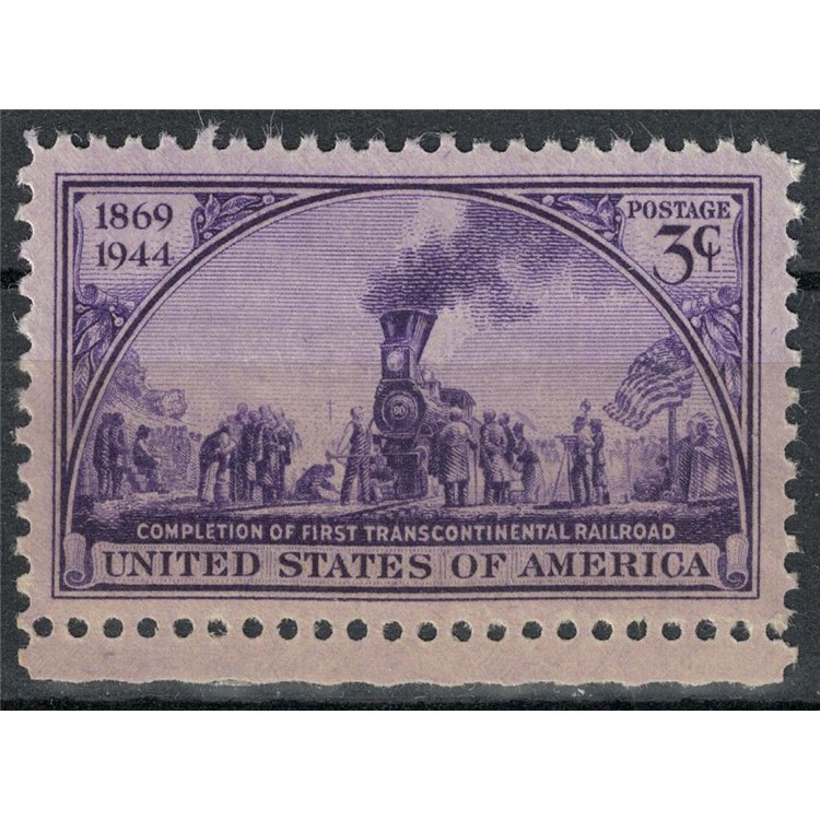 USA 1944 Anniversary of the Transcontinental Railroad MNH**