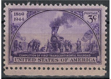 USA 1944 Anniversary of the Transcontinental Railroad MNH**