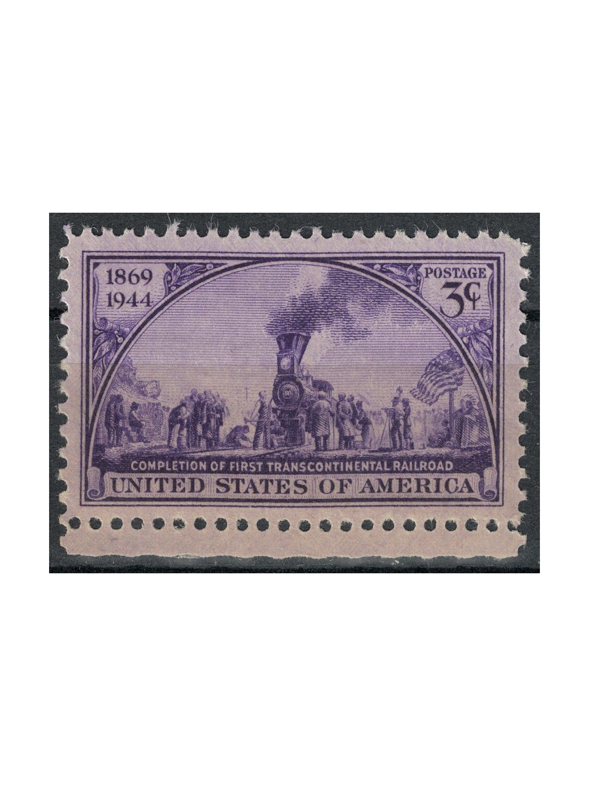 USA 1944 Anniversario della ferrovia transcontinentale MNH**