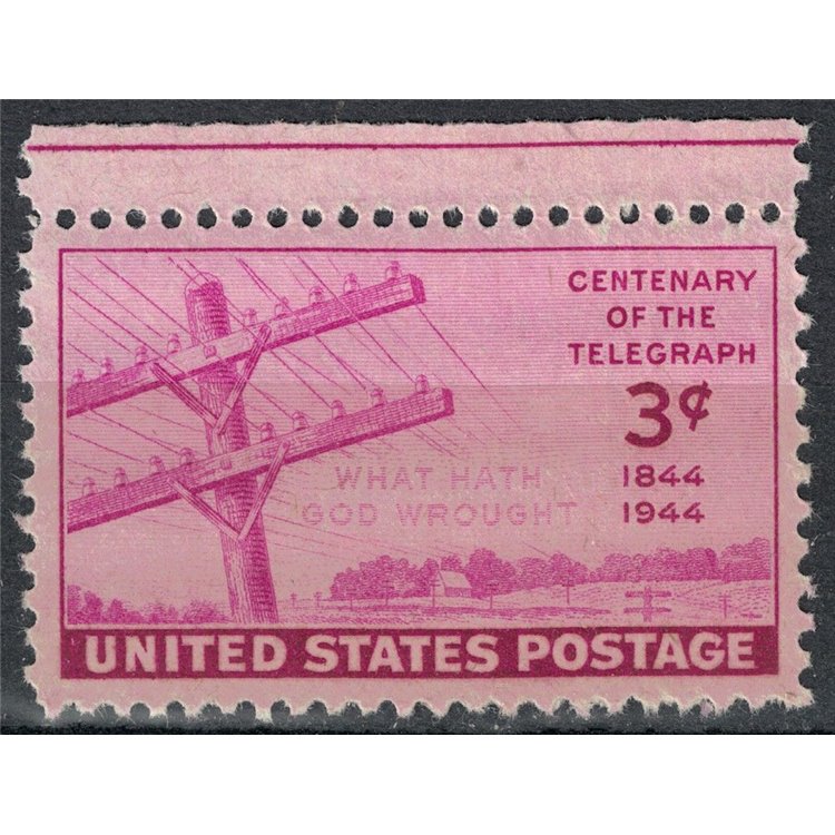 USA 1944 Centenario del telegrafo MNH**
