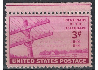 USA 1944 Centenary of the telegraph MNH**