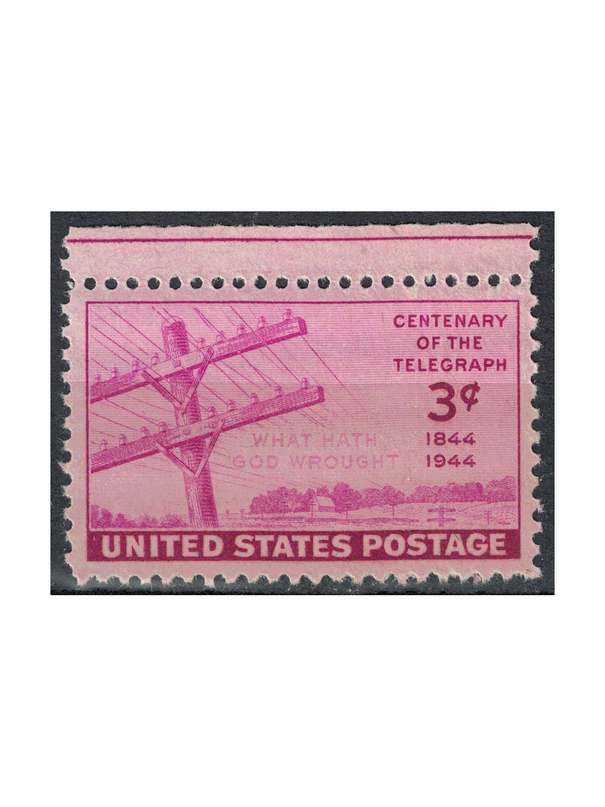 USA 1944 Centenario del telegrafo MNH**