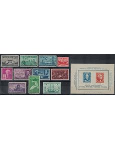 USA 1947 Annata completa 11v + 1 BF MNH**