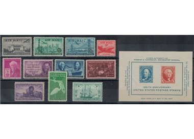 USA 1947 Annata completa 11v + 1 BF MNH**