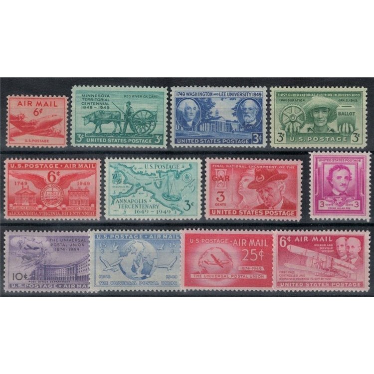 USA 1949 Annata completa 12v MNH**