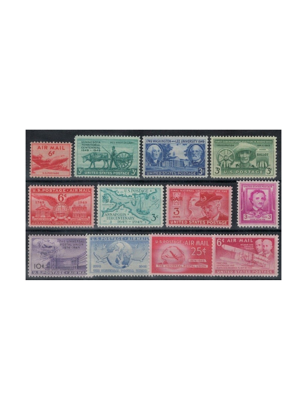 USA 1949 Annata completa 12v MNH**