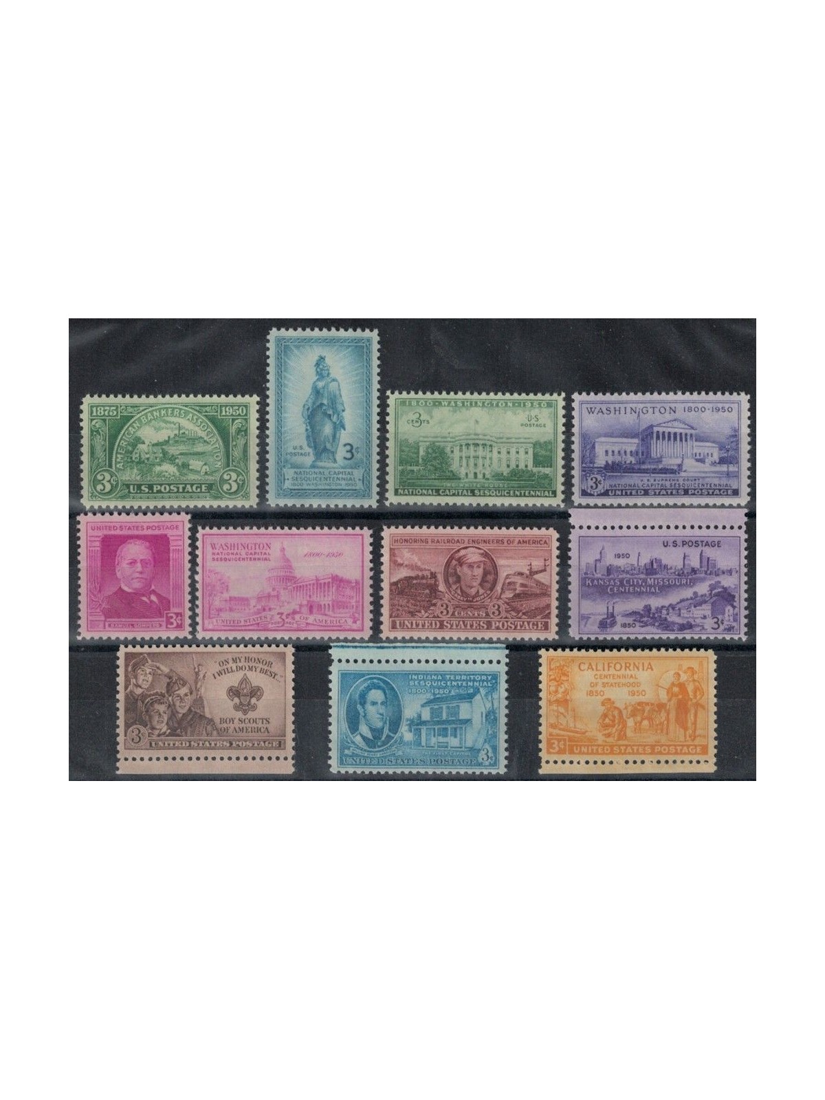 USA 1950 Annata completa 11v MNH**