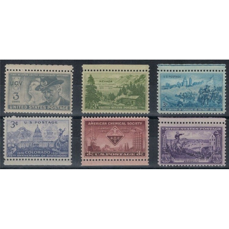 USA 1951 Annata completa 6v MNH**