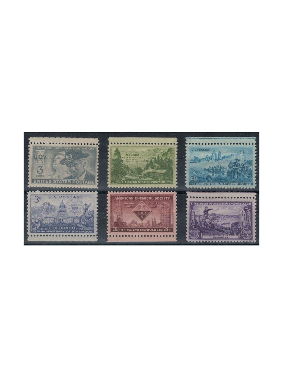 USA 1951 Annata completa 6v MNH**