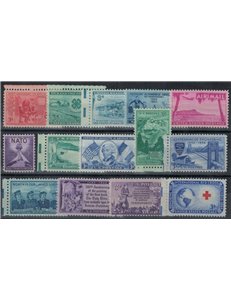 USA 1952 Complete vintage 14v MNH**