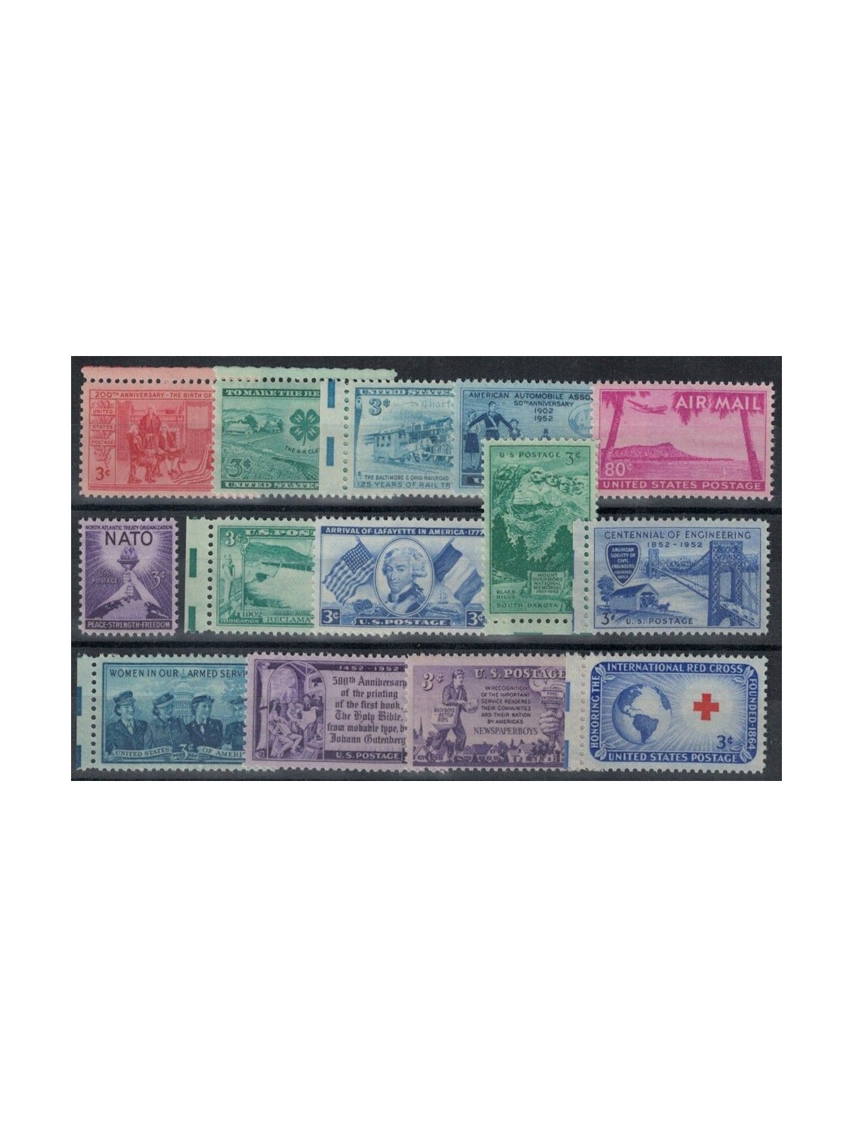 USA 1952 Annata completa 14v MNH**