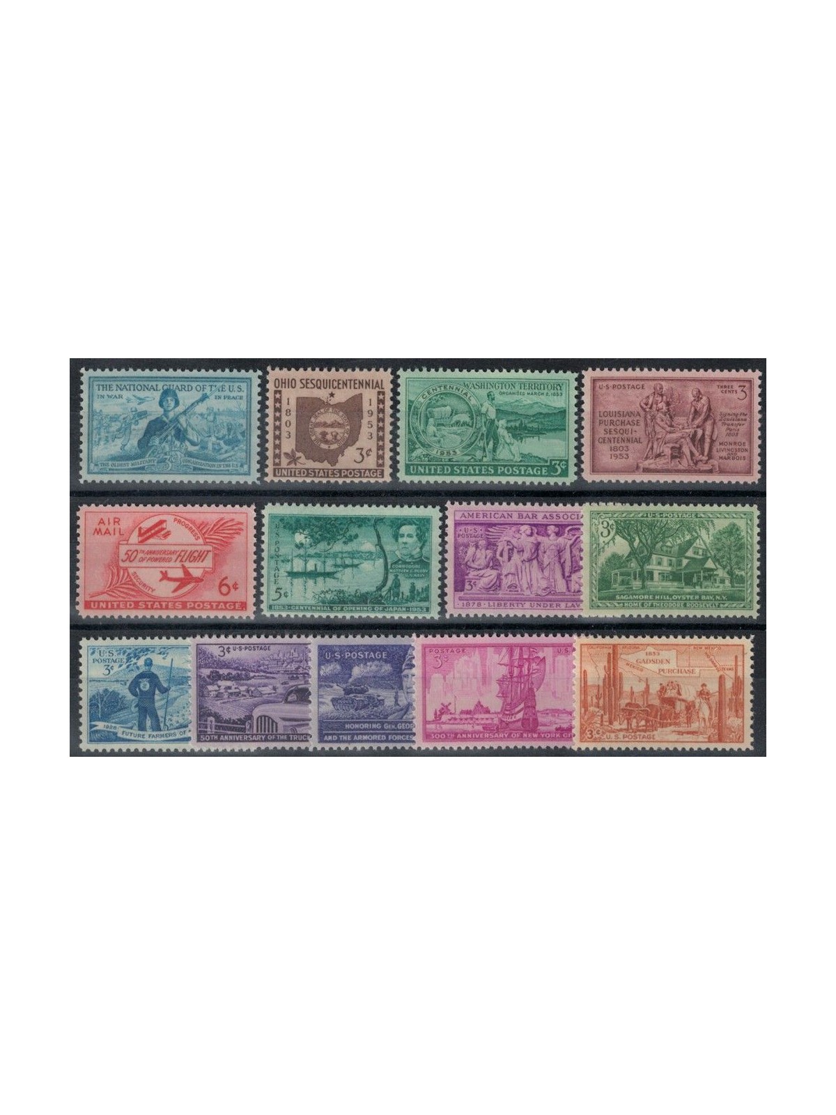 USA 1953 Annata completa 13v MNH**