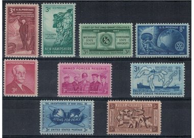 USA 1955 Annata completa 9v MNH**