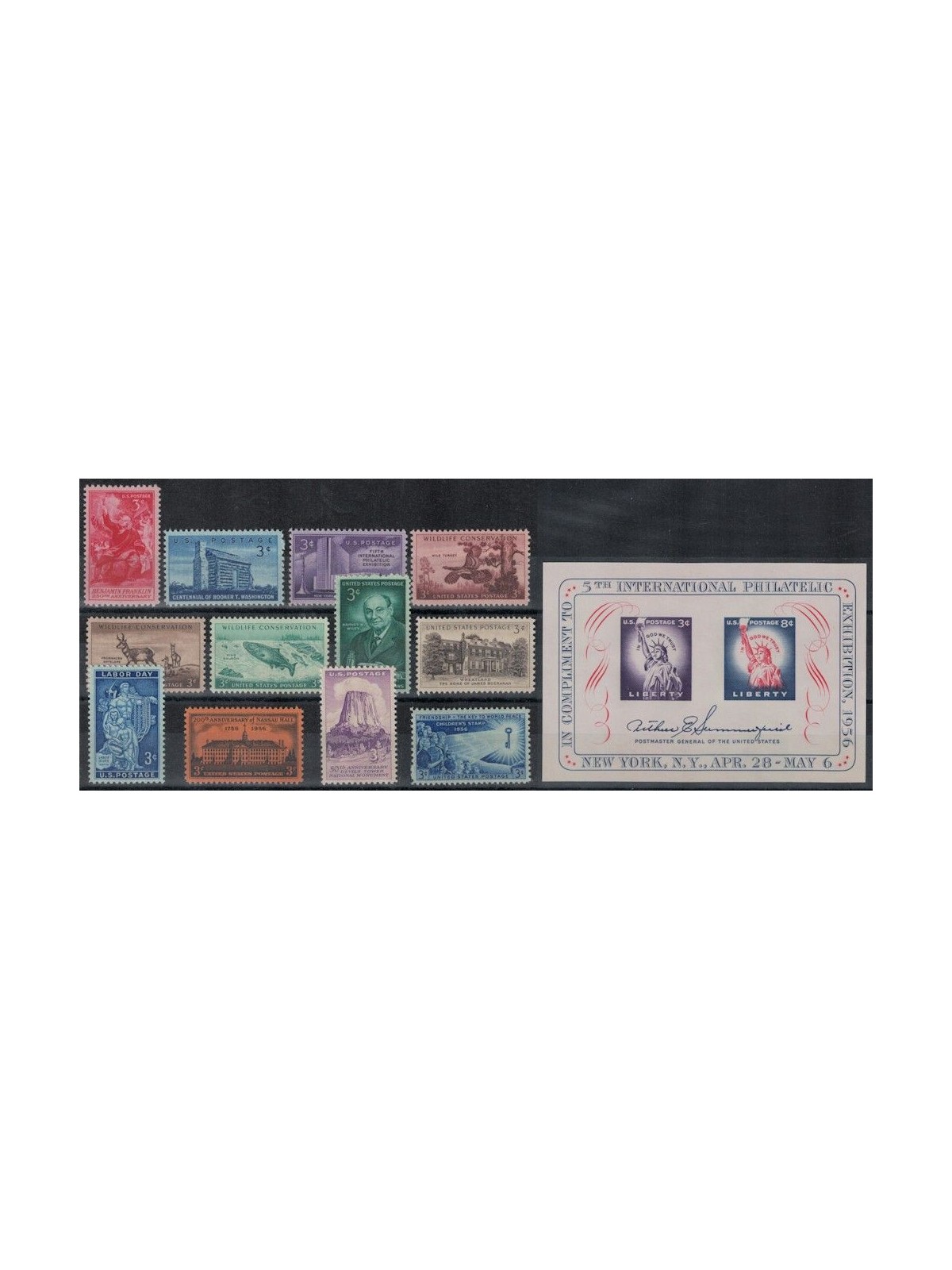 USA 1956 Annata completa 12v + 1 BF MNH**
