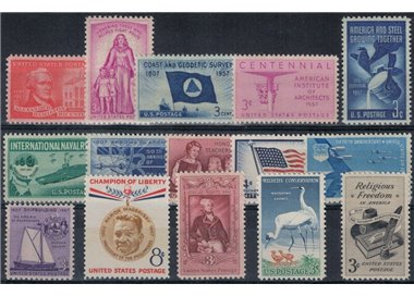 USA 1957 Complete vintage 15v MNH**