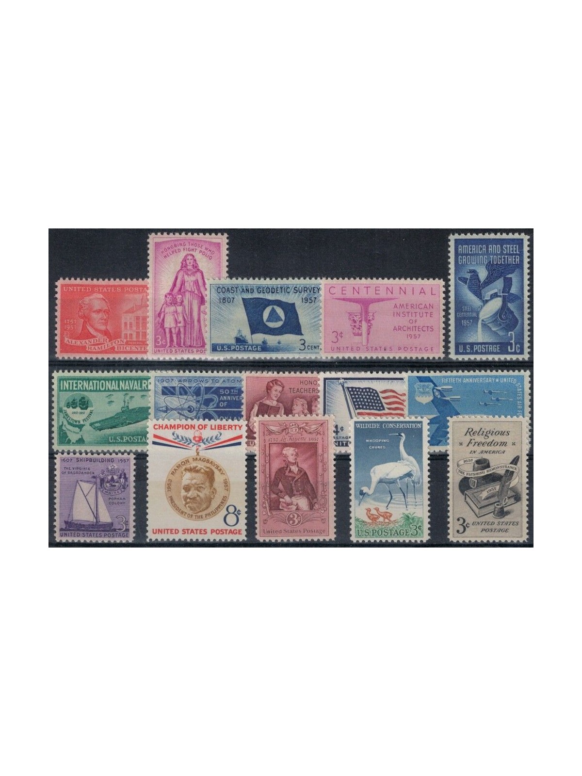 USA 1957 Complete vintage 15v MNH**