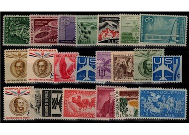 USA 1958 Complete vintage 21v MNH**
