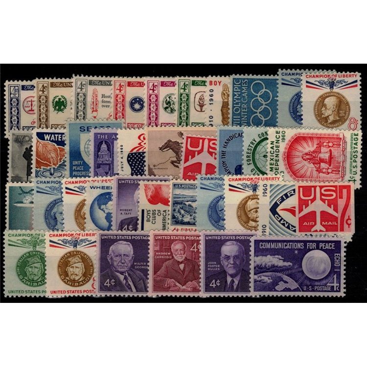 USA 1960 Complete vintage 37v MNH**